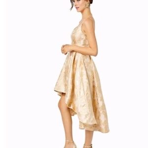 Gorgeous gold brocade lily pullitzer hi lo dress! NWT!